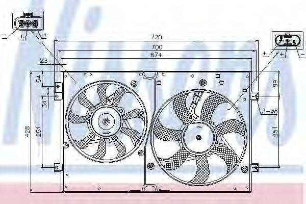 Вентилятор, охлаждение двигателя NISSENS 85663