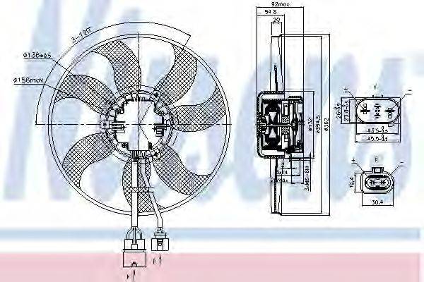 Вентилятор, охлаждение двигателя NISSENS 85678