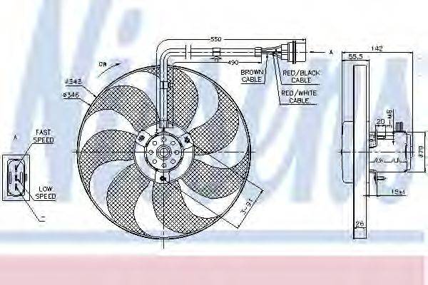Вентилятор, охлаждение двигателя NISSENS 85683