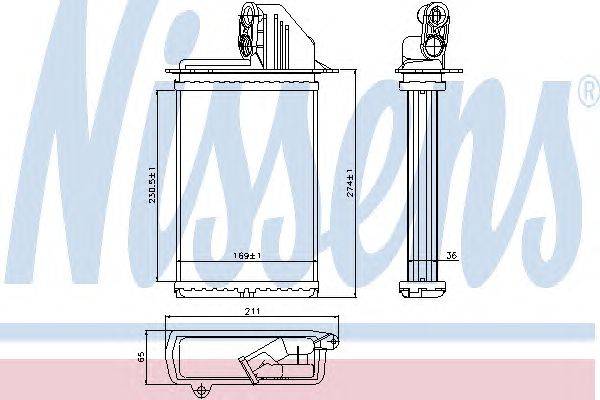 Теплообменник, отопление салона NISSENS 70509