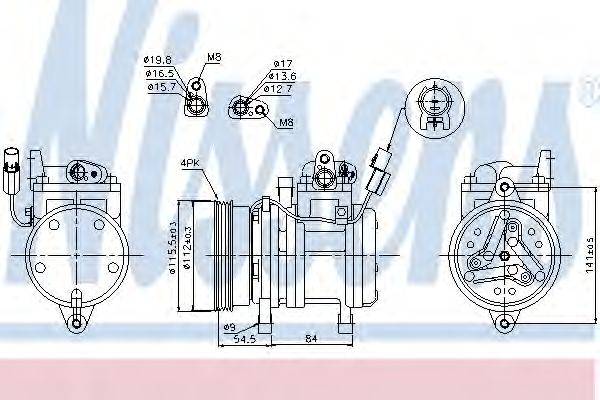 Компрессор, кондиционер NISSENS 89255