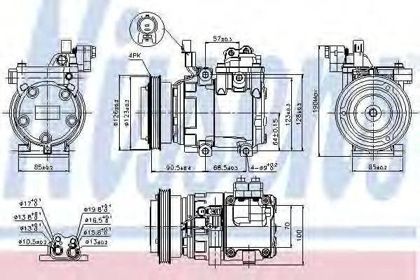 Компрессор, кондиционер NISSENS 89286