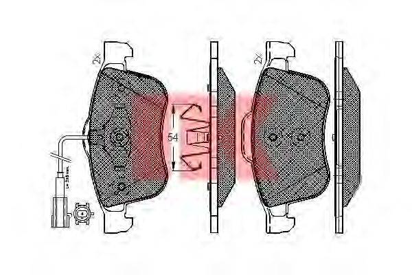 Комплект тормозных колодок, дисковый тормоз NK 221031
