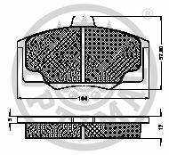 Комплект тормозных колодок, дисковый тормоз OPTIMAL 10117