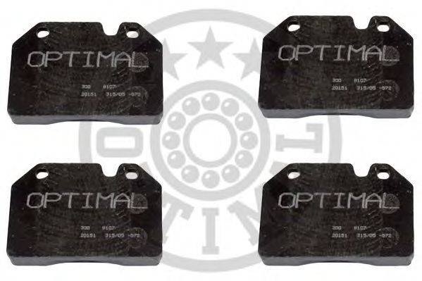 Комплект тормозных колодок, дисковый тормоз OPTIMAL 9107