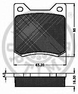 Комплект тормозных колодок, дисковый тормоз OPTIMAL 9112