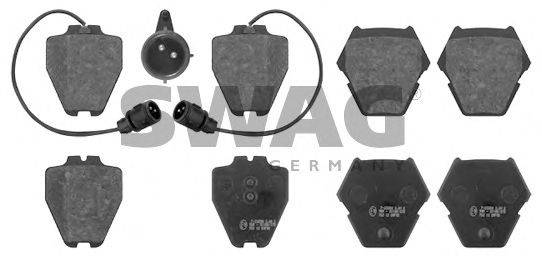 Комплект тормозных колодок, дисковый тормоз SWAG 23119