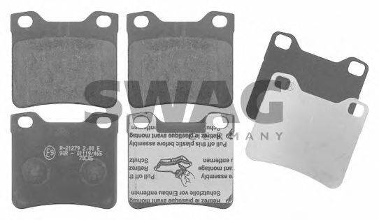 Комплект тормозных колодок, дисковый тормоз SWAG 62916219