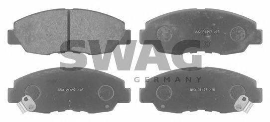 Комплект тормозных колодок, дисковый тормоз SWAG 21499
