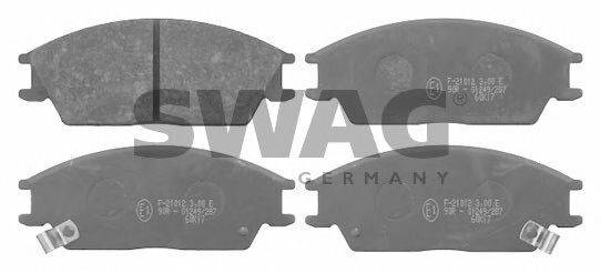 Комплект тормозных колодок, дисковый тормоз SWAG 21774