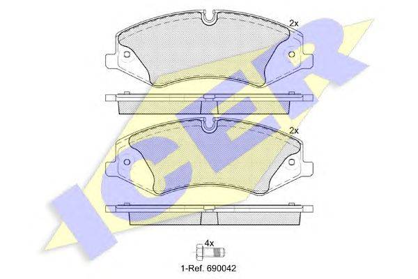 Комплект тормозных колодок, дисковый тормоз REMSA 2140900