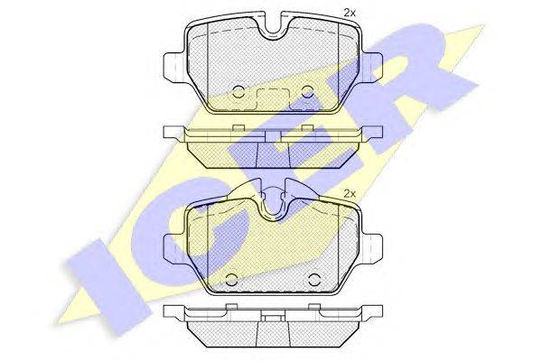 Комплект тормозных колодок, дисковый тормоз ICER 182008