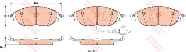 Комплект тормозных колодок, дисковый тормоз TRW 24738
