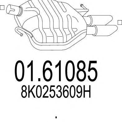 Глушитель выхлопных газов конечный MTS 01.61085