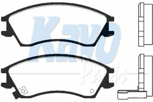 Комплект тормозных колодок, дисковый тормоз KAVO PARTS BP-8007