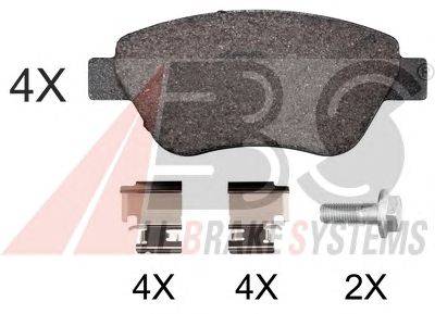 Комплект тормозных колодок, дисковый тормоз A.B.S. 37360 OE
