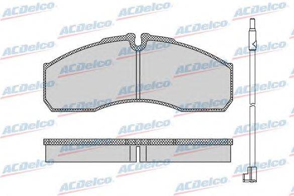 Комплект тормозных колодок, дисковый тормоз ACDelco AC0581109AD