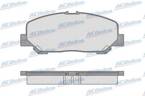 Комплект тормозных колодок, дисковый тормоз ACDelco AC0581636D