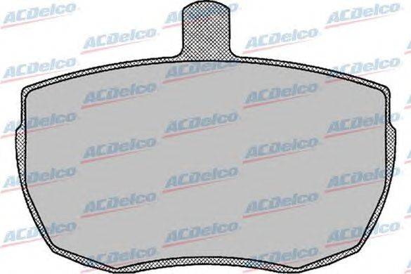 Комплект тормозных колодок, дисковый тормоз ACDelco AC443081D