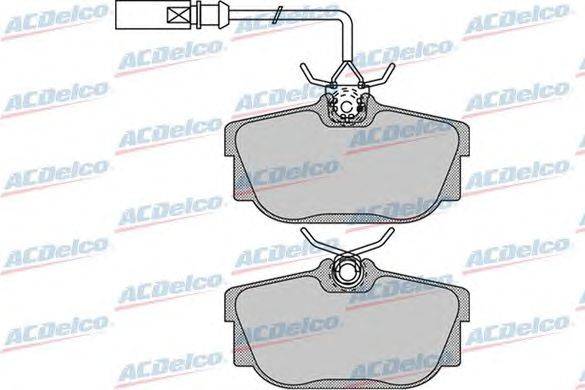 Комплект тормозных колодок, дисковый тормоз ACDelco AC611981D