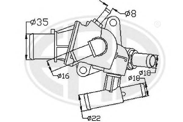 Термостат, охлаждающая жидкость ERA 350106