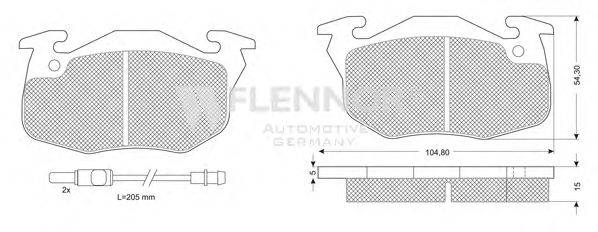Комплект тормозных колодок, дисковый тормоз FLENNOR FB210180