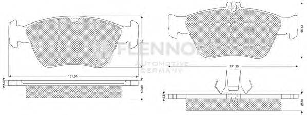 Комплект тормозных колодок, дисковый тормоз FLENNOR FB210189