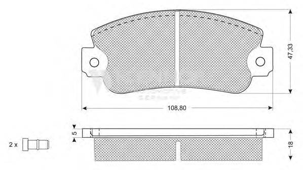 Комплект тормозных колодок, дисковый тормоз FLENNOR FB210219