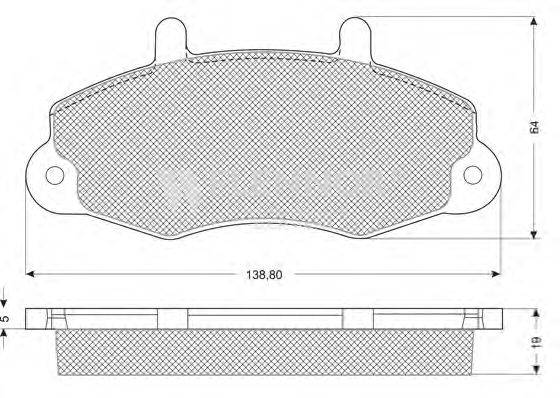 Комплект тормозных колодок, дисковый тормоз FLENNOR FB210223