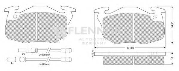 Комплект тормозных колодок, дисковый тормоз FLENNOR FB210257