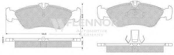 Комплект тормозных колодок, дисковый тормоз FLENNOR FB210272