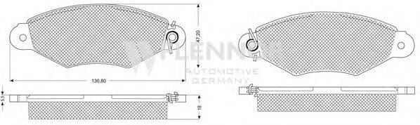 Комплект тормозных колодок, дисковый тормоз FLENNOR FB210277