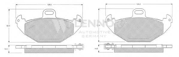 Комплект тормозных колодок, дисковый тормоз FLENNOR FB210402