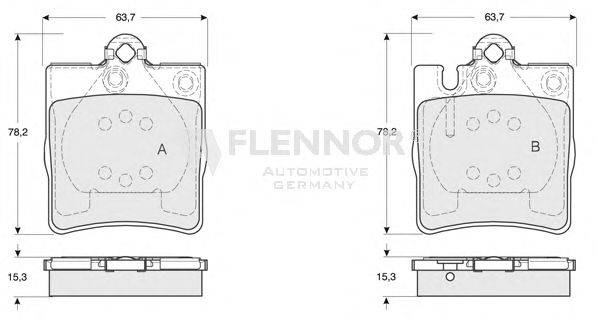 Комплект тормозных колодок, дисковый тормоз FLENNOR FB210423