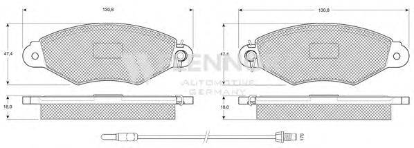 Комплект тормозных колодок, дисковый тормоз FLENNOR FB210524