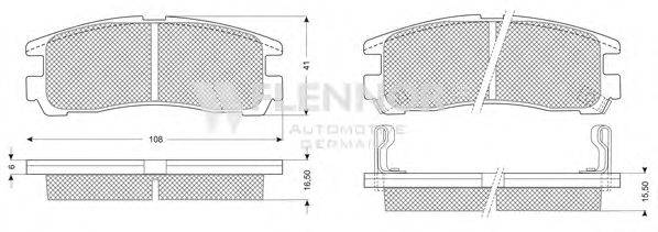 Комплект тормозных колодок, дисковый тормоз FLENNOR FB211158