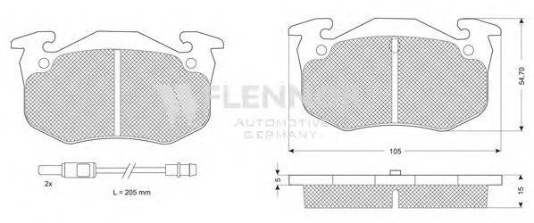 Комплект тормозных колодок, дисковый тормоз FLENNOR FB211399