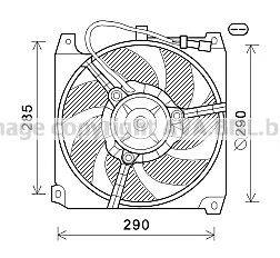 Вентилятор, охлаждение двигателя AVA QUALITY COOLING AL7023