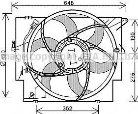 Вентилятор, охлаждение двигателя AVA QUALITY COOLING BW7515