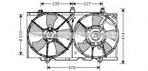 Вентилятор, охлаждение двигателя AVA QUALITY COOLING DN7507