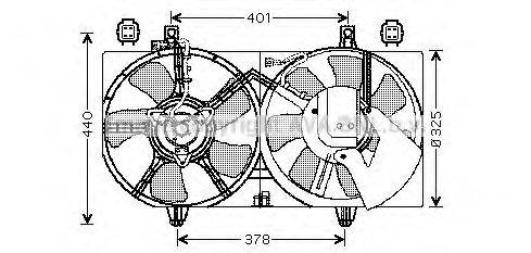 Вентилятор, охлаждение двигателя AVA QUALITY COOLING DN7514