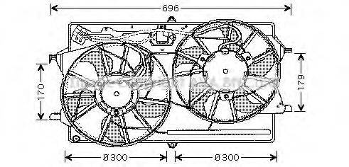 Вентилятор, охлаждение двигателя AVA QUALITY COOLING FD7505