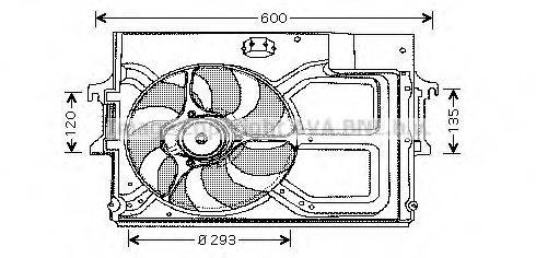 Вентилятор, охлаждение двигателя AVA QUALITY COOLING FD7519