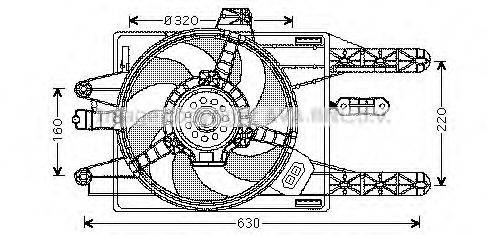 Вентилятор, охлаждение двигателя AVA QUALITY COOLING FT7571