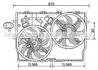 Вентилятор, охлаждение двигателя AVA QUALITY COOLING FT7588