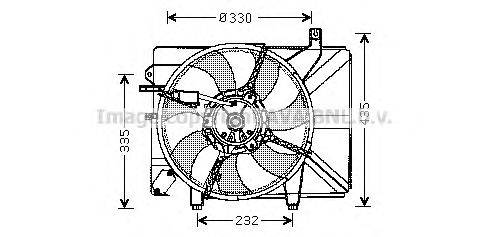 Вентилятор, охлаждение двигателя AVA QUALITY COOLING HY7526