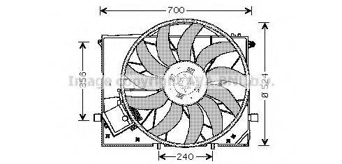 Вентилятор, охлаждение двигателя AVA QUALITY COOLING MS7506