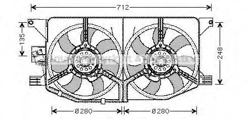 Вентилятор, охлаждение двигателя AVA QUALITY COOLING MS7510