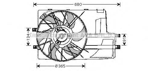 Вентилятор, охлаждение двигателя AVA QUALITY COOLING MS7511