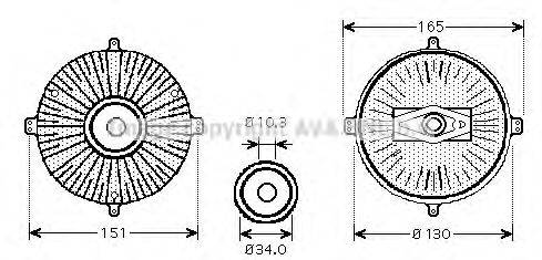 Сцепление, вентилятор радиатора AVA QUALITY COOLING MSC413